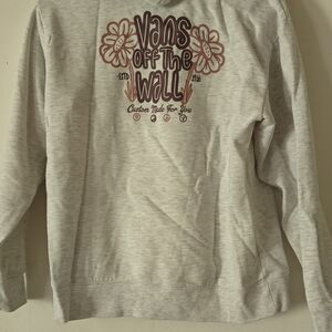 Vans Women's Light Gray Graphic Sweater